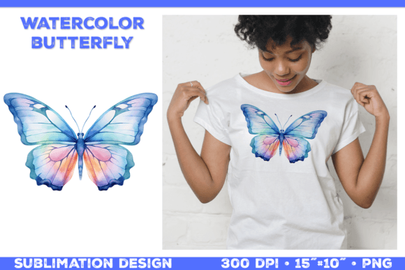Download Watercolor Butterfly T Shirt Design - Butterfly t shirt design Collection