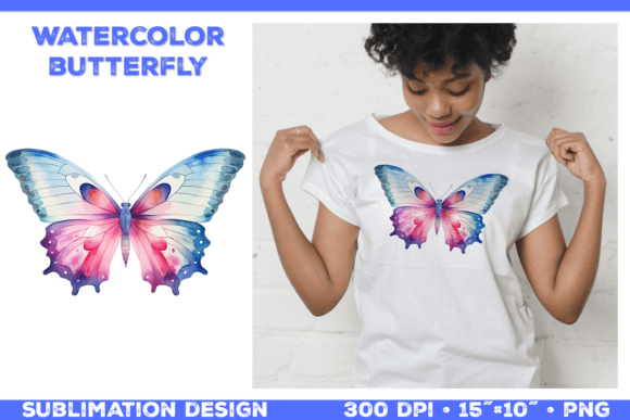 Download Watercolor Butterfly T Shirt Design - Butterfly t shirt design Collection