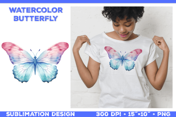 Download Watercolor Butterfly T Shirt Design - Butterfly t shirt design Collection