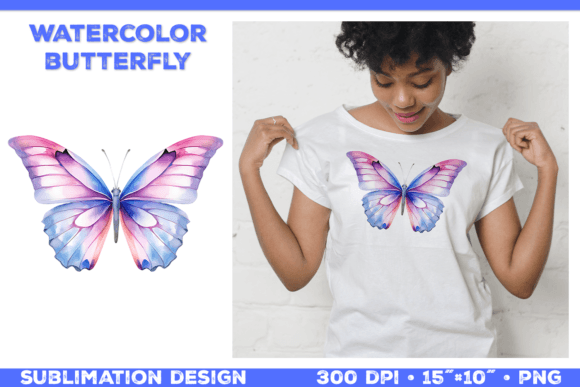 Download Watercolor Butterfly T Shirt Design - Butterfly t shirt design Collection