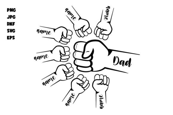 Download Father's Day Fist Bump Set - SVG, EPS... - Father's day fist bump Collection