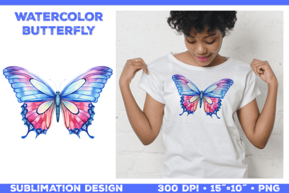 Download Watercolor Butterfly T Shirt Design - Butterfly t shirt design Collection