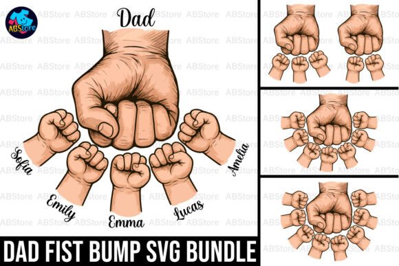 Download Father's Day Fist Bump SVG Bundle - Father's day fist bump Collection