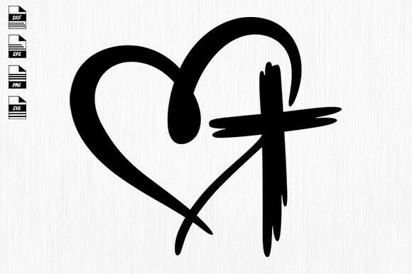 Download Christian Heart and Cross Svg,Heart - Cross svg Collection