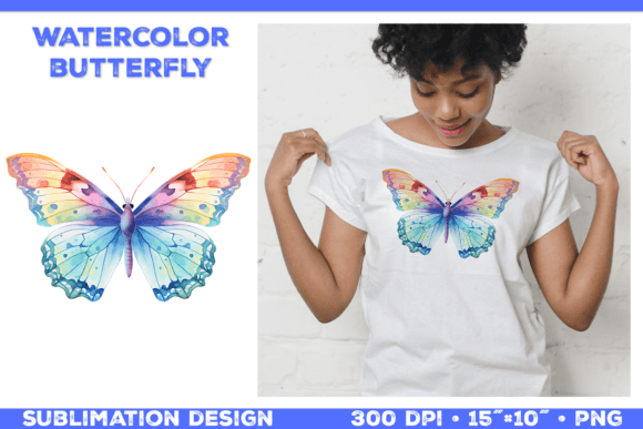 Download Watercolor Butterfly T Shirt Design - Butterfly t shirt design Collection